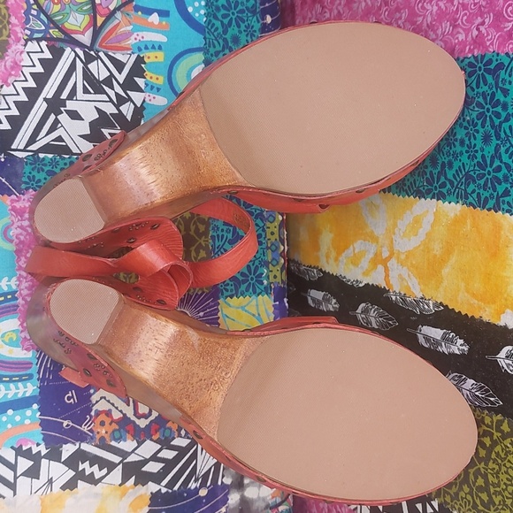 Frye Studded leather Sandals Burnt Orange 8.5 - Picture 11 of 14